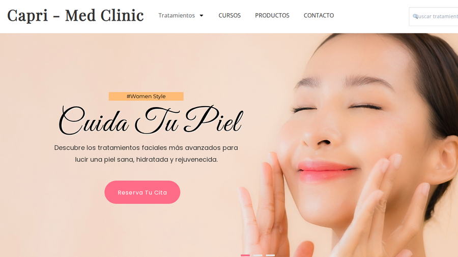 Caprimed Clinic website
