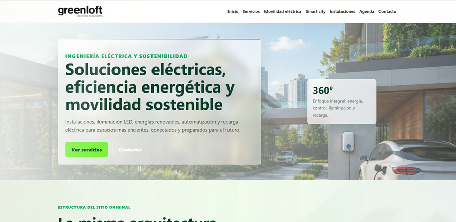 Screenshot GreenLoft website
