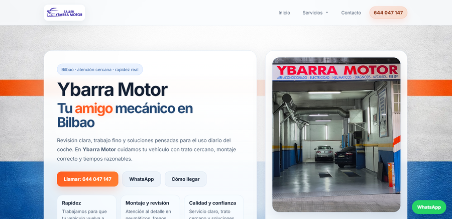 Ybarra Motor workshop website