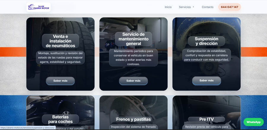 Ybarra Motor workshop website